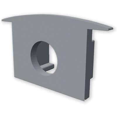Isoled Endkappe Ec228 Für Profil Maxi-Eb V2, Grau, Gerade, Mit Kabeldurchführung, 1 Stk Isoled Endkappe Ec228 Für Profil Maxi-Eb V2, Grau, Gerade, Mit Kabeldurchführung, 1 Stk