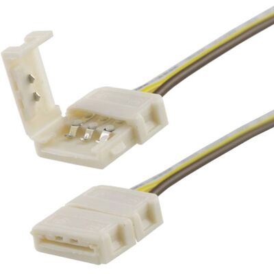 Isoled Clip-Kabelanschluss (Max. 5a) Für 3-Pol. Ip20 Flexstripes Mit Breite 10mm, Pitch-Abstand Isoled Clip-Kabelanschluss (Max. 5a) Für 3-Pol. Ip20 Flexstripes Mit Breite 10mm, Pitch-Abstand