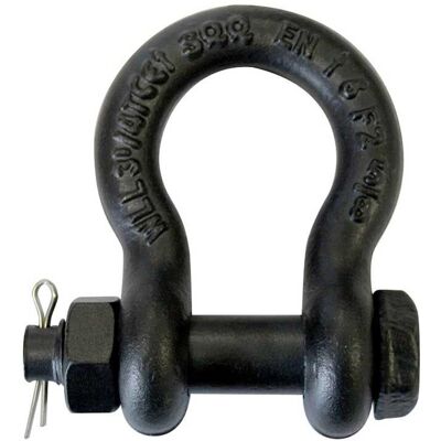 Riggatec Schäkel Mit Mutter Und Splint, Matt Schwarz, 3/8“ 1 T Riggatec Schäkel Mit Mutter Und Splint, Matt Schwarz, 3/8“ 1 T