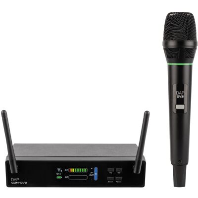 DAP Audio Com Dv-2 Drahtloses Handmikrofon-Set – 2,4 Ghz DAP Audio Com Dv-2 Drahtloses Handmikrofon-Set – 2,4 Ghz
