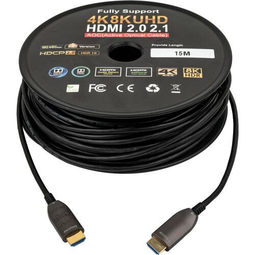 DAP Audio Hdmi 2.0 Aoc 4k Fibre Cable Vergoldet – Uhd- 15 M