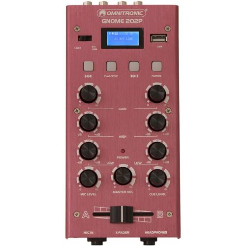 Omnitronic Gnome-202p Mini-Mixer Rot
