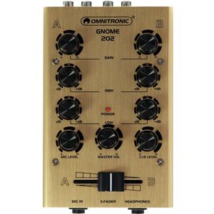 Omnitronic Gnome-202 Mini-Mixer Gold Omnitronic Gnome-202 Mini-Mixer Gold