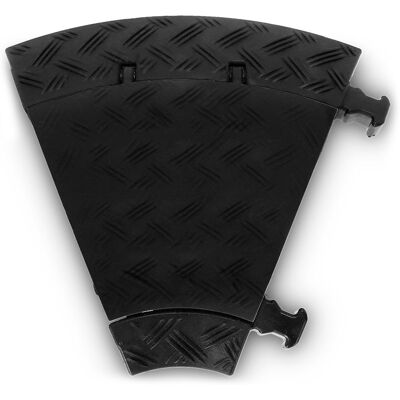 Defender Mini C Mk2 Right Black - Kabelbrücke 3 Kanäle Schwarz 45° Bogen Rechts Defender Mini C Mk2 Right Black - Kabelbrücke 3 Kanäle Schwarz 45° Bogen Rechts