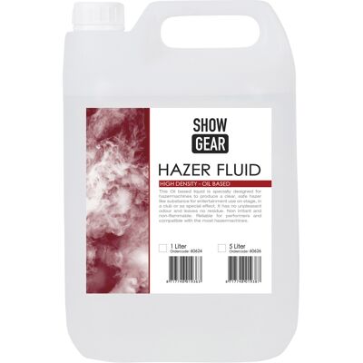 Showgear Hazer-Flüssigkeit 5 Liter – Auf Ölbasis Showgear Hazer-Flüssigkeit 5 Liter – Auf Ölbasis