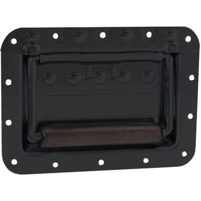 Adam Hall Hardware 34085 Blk - Klappgriff Groß Gefedert In Einbauschale 14mm Tief, Schwarz Adam Hall Hardware 34085 Blk - Klappgriff Groß Gefedert In Einbauschale 14mm Tief, Schwarz