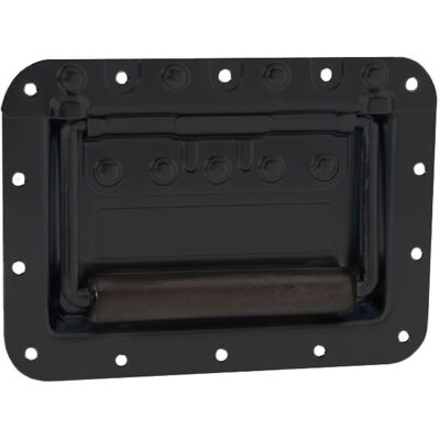 Adam Hall Hardware 34085 Blk - Klappgriff Groß Gefedert In Einbauschale 14mm Tief, Schwarz Adam Hall Hardware 34085 Blk - Klappgriff Groß Gefedert In Einbauschale 14mm Tief, Schwarz