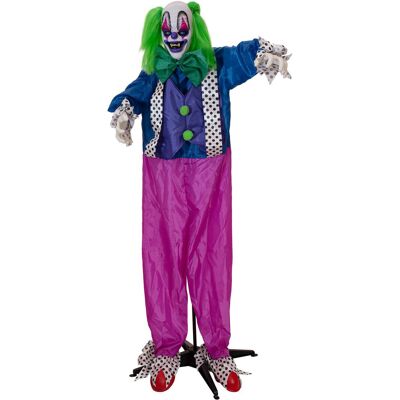 Europalms Halloween Figur Clown Charly, Animiert, 164cm Europalms Halloween Figur Clown Charly, Animiert, 164cm