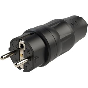 Pce Gummi-Schuko-Stecker, Schwarz Pce Gummi-Schuko-Stecker, Schwarz