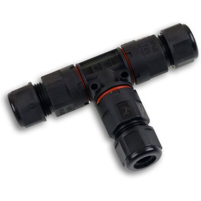 Isoled Kabel T-Verbinder Ip68, 3-Polig 0.75-2.5mm² Mit Federklemme, Max. 250v 16a Isoled Kabel T-Verbinder Ip68, 3-Polig 0.75-2.5mm² Mit Federklemme, Max. 250v 16a