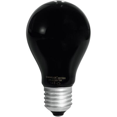 Omnilux A19 75W UV Schwarzlichtlampe Omnilux A19 75W UV Schwarzlichtlampe
