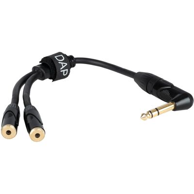 DAP Audio Fla5 - Rechtwinkliger Stereo-Klinkenstecker Auf 2 Stereo-Miniklinkenbuchsen 0,3 M, Schwarz DAP Audio Fla5 - Rechtwinkliger Stereo-Klinkenstecker Auf 2 Stereo-Miniklinkenbuchsen 0,3 M, Schwarz
