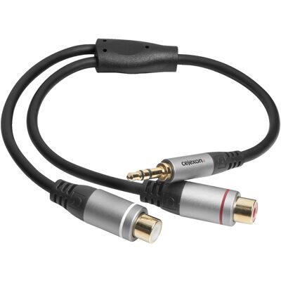 Celexon - 3,5mm Stereo zu 2x Cinch - 0,25m - Audioadapter Celexon - 3,5mm Stereo zu 2x Cinch - 0,25m - Audioadapter