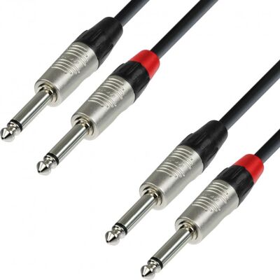 Adam Hall Cables K4 Tpp 0600 Audiokabel Rean 2 X 6,3 Mm Klinke Mono Auf 2 Adam Hall Cables K4 Tpp 0600 Audiokabel Rean 2 X 6,3 Mm Klinke Mono Auf 2