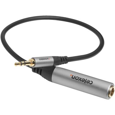 Celexon 3,5mm Stereo Klinke Auf 6,3mm Stereo Klinke M/f Audioadapter 0,25m - Professional Line Celexon 3,5mm Stereo Klinke Auf 6,3mm Stereo Klinke M/f Audioadapter 0,25m - Professional Line