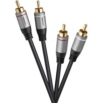 Celexon 2x Cinch Stereo Audiokabel 3,0m - Professional Line Celexon 2x Cinch Stereo Audiokabel 3,0m - Professional Line