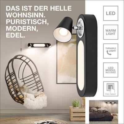 Ledvance Neptune Schwarz 1 Spot - Wandleuchte + Deckenleuchte Ledvance Neptune Schwarz 1 Spot - Wandleuchte + Deckenleuchte