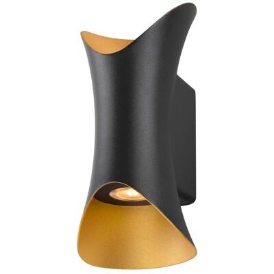SLV Modela LED Wandleuchte - Dimmbar, 2700K, 810lm, Schwarz/Gold - Außen SLV Modela LED Wandleuchte - Dimmbar, 2700K, 810lm, Schwarz/Gold - Außen