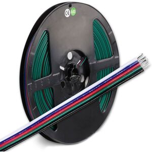 Isoled Kabel Rgb+w 10m Rolle 5-Polig 0.50mm² H03vh-H Awg20