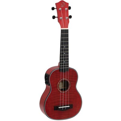 Dimavery Uk-100 Sopran-Ukulele, Flamed Red Dimavery Uk-100 Sopran-Ukulele, Flamed Red