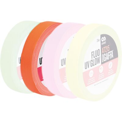 Advance Tapes At215 Fluoreszierendes Gaffa-Klebeband Orange Orange – 19 Mm – 25 M Advance Tapes At215 Fluoreszierendes Gaffa-Klebeband Orange Orange – 19 Mm – 25 M