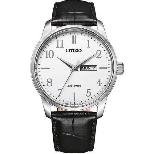 Citizen Herrenuhr Leder Sport Eco Drive BM8550-14AE Edelstahl