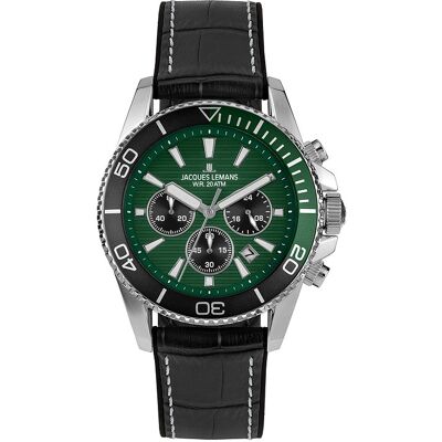 Jacques Lemans Chronograph Liverpool Diver 1-2206C Edelstahl Jacques Lemans Chronograph Liverpool Diver 1-2206C Edelstahl