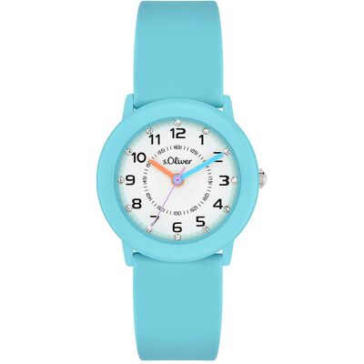 s.Oliver Kinderuhr mit Glitzerdetails SO-4519-PQ Metall s.Oliver Kinderuhr mit Glitzerdetails SO-4519-PQ Metall