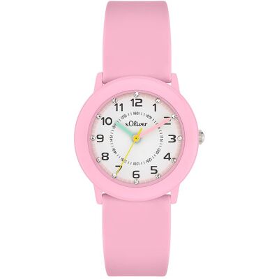 s.Oliver Kinderuhr mit Glitzerdetails SO-4521-PQ Metall s.Oliver Kinderuhr mit Glitzerdetails SO-4521-PQ Metall