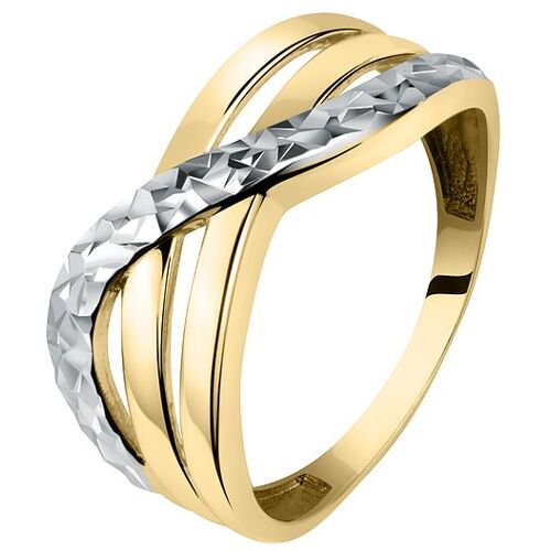 Valeria Damenring 89192941 585er Gelbgold, 585er Weißgold