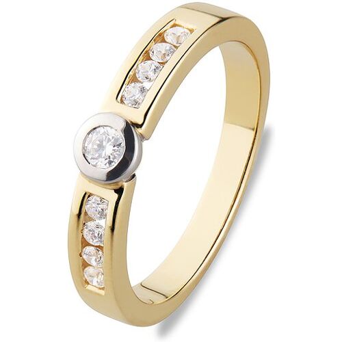 Valeria Damenring 89220217 585er Gelbgold, 585er Weißgold