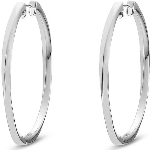 JETTE Creolen TWISTED 85713477 925er Silber rhodiniert