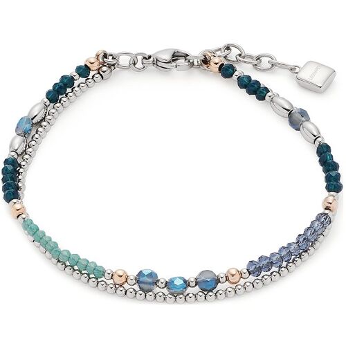 Leonardo Armband 17908 Edelstahl, Glas