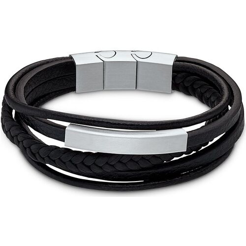 FAVS Armband 88003861 Leder, Edelstahl