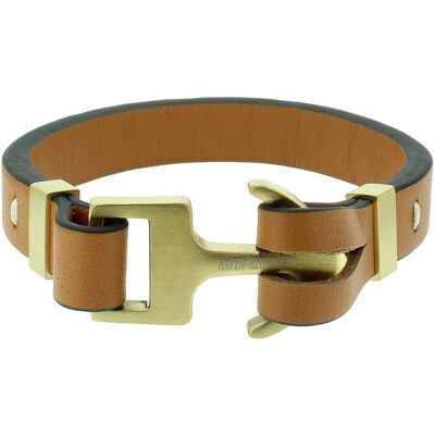 Hafen-Klunker Armband 107751 - 18 cm Leder, Edelstahl Hafen-Klunker Armband 107751 - 18 cm Leder, Edelstahl