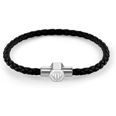 Philipp Plein Armband PJOEA04BS Leder, Edelstahl, recycelt Philipp Plein Armband PJOEA04BS Leder, Edelstahl, recycelt