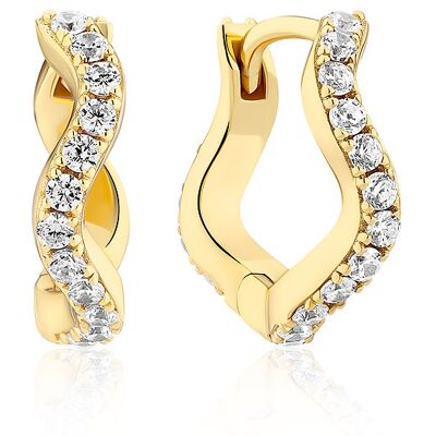Sif Jakobs Jewellery Creolen SJ-E3859-CZ-YG 925er Silber Sif Jakobs Jewellery Creolen SJ-E3859-CZ-YG 925er Silber