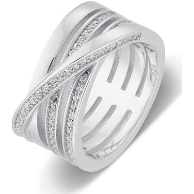 JETTE Damenring WRAPPED 86990679 925er Silber rhodiniert JETTE Damenring WRAPPED 86990679 925er Silber rhodiniert