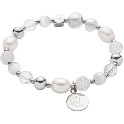 Leonardo Armband 016506 Edelstahl, Perle, Glas Leonardo Armband 016506 Edelstahl, Perle, Glas