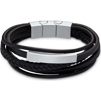 FAVS Armband 88003861 Leder, Edelstahl FAVS Armband 88003861 Leder, Edelstahl