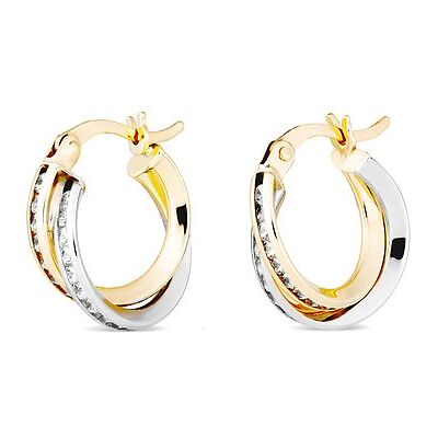 FAVS Creolen 88362462 375er Gelbgold, 375er Weißgold FAVS Creolen 88362462 375er Gelbgold, 375er Weißgold