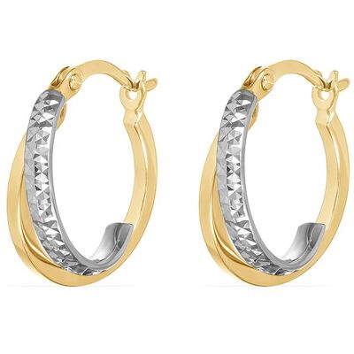 FAVS Creolen 88466535 375er Gelbgold, 375er Weißgold FAVS Creolen 88466535 375er Gelbgold, 375er Weißgold