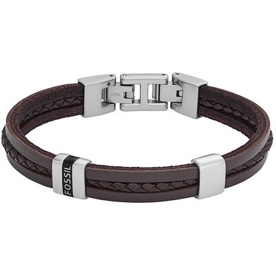 Fossil Armband JF04133040 Leder, Edelstahl Fossil Armband JF04133040 Leder, Edelstahl