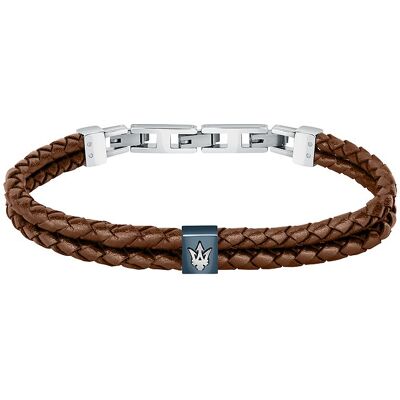 Maserati Armband JM422AVE14 Edelstahl, Leder, recycelt Maserati Armband JM422AVE14 Edelstahl, Leder, recycelt