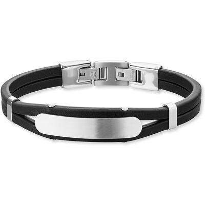 Save Brave Armband SBB-DEXTER-BK Edelstahl, Leder Save Brave Armband SBB-DEXTER-BK Edelstahl, Leder