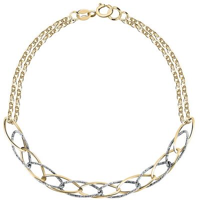 Valeria Armband 89115795 585er Gelbgold, 585er Weißgold Valeria Armband 89115795 585er Gelbgold, 585er Weißgold