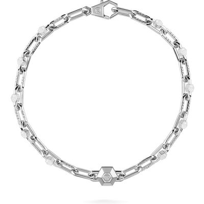 Philipp Plein Kette PJPEA05NU Edelstahl, recycelt, Edelstahl, recycelt Philipp Plein Kette PJPEA05NU Edelstahl, recycelt, Edelstahl, recycelt