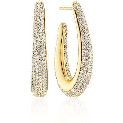 Sif Jakobs Jewellery Creolen SJ-E2484-CZ-YG 925er Silber Sif Jakobs Jewellery Creolen SJ-E2484-CZ-YG 925er Silber