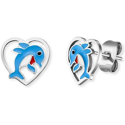 Engelsrufer Kinderohrring HEES-DOLPH-HEART-ST Edelstahl, Emaille Engelsrufer Kinderohrring HEES-DOLPH-HEART-ST Edelstahl, Emaille