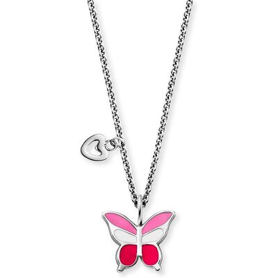 Engelsrufer Kinderkette SS25 HENS-PINKBUTTERFLY Edelstahl, Emaille Engelsrufer Kinderkette SS25 HENS-PINKBUTTERFLY Edelstahl, Emaille